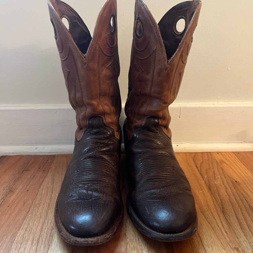 Tecovas Two-Tone Leather Cowboy Boots